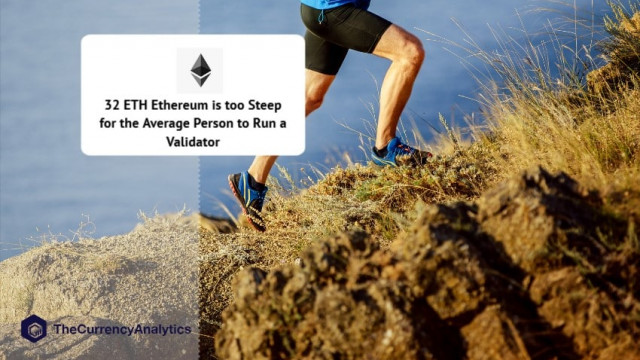 32 ETH Ethereum is te steil voor de gemiddelde persoon om een ​​validator uit te voeren