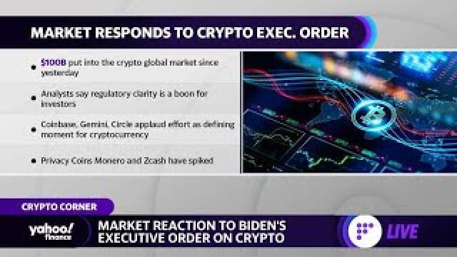 Bitcoin, cryptomarkt stijgt op bevel van Biden