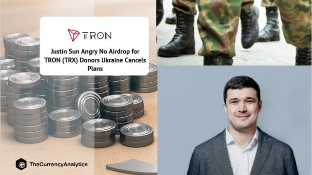Justin Sun boos Geen Airdrop voor TRON (TRX) donoren Oekraïne annuleert plannen